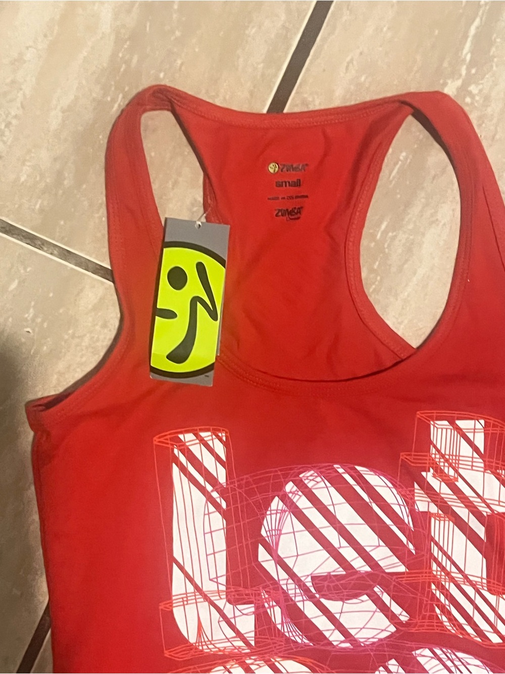 Zumba Fitness Red Racerback Tank with Logo